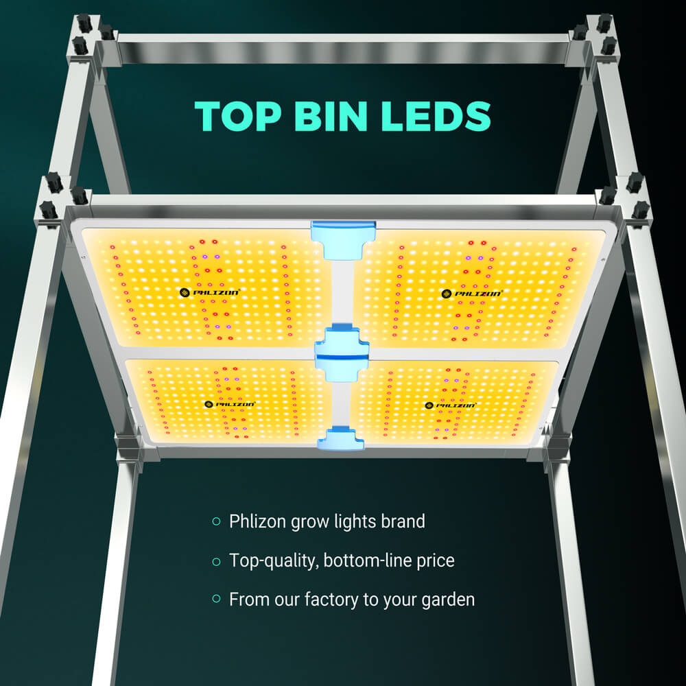 PHLIZON Grow Light PHLIZON PL4500 450W Full-spectrum UV/IR Dual-channel Daisy Chain Dimmable Cost-effective High-yield Commercial LED Grow Light for 3×3 PH-S45