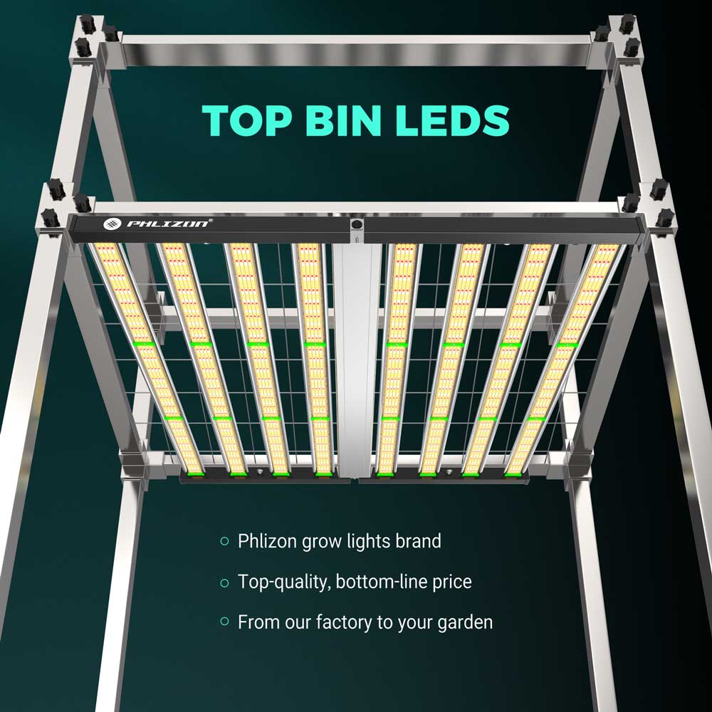 PHLIZON FD8000 1000W Full-spectrum Dimmable LED Grow Light with Samsung 281B LED